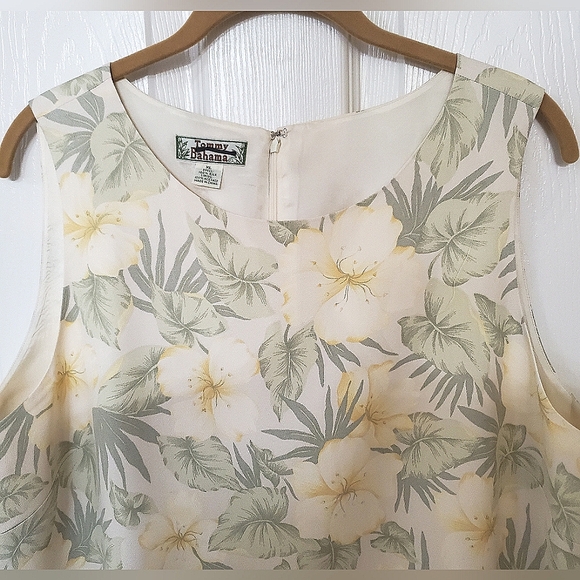 Tommy Bahama 100% Silk (2) Piece Tank Blouse XL & Wrap Skirt Size 16 Women - Picture 5 of 13